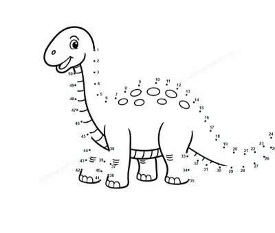 Brontosaurus free dot-to-dot printable
