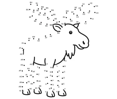 Broad-antlered moose standing tall once 89 printable dots are joined