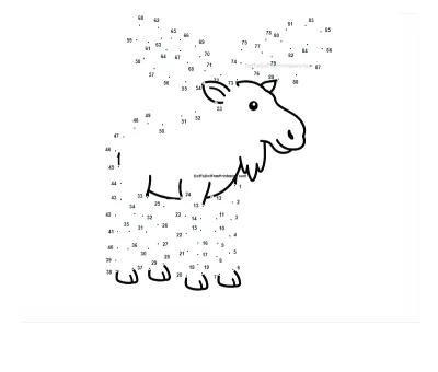 Moose free dot-to-dot printable worksheet