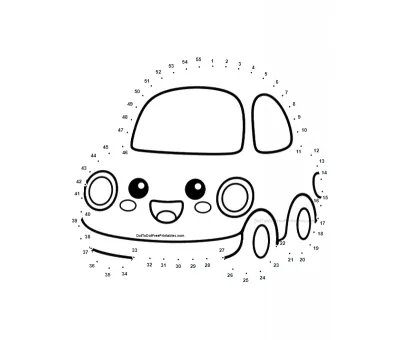 سيارة صغيرة لطيفة free dot-to-dot printable
