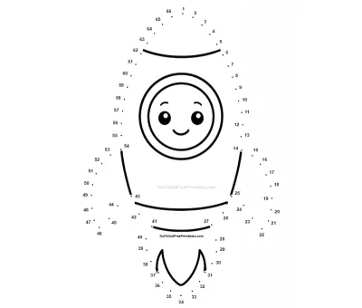 صاروخ فضائي لطيف dot-to-dot printable puzzle preview - connect 1 to 66 dots