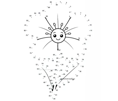 Flax Flower free dot-to-dot printable worksheet