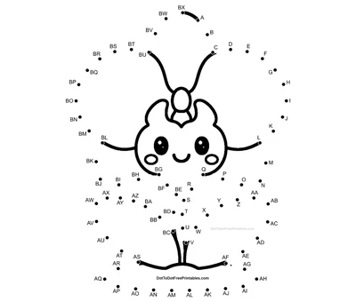 Elegant orchid with its lip petal traced via 76 dots, dot to dot printable preview