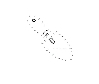 Garden Trowel free dot-to-dot printable worksheet for Ages 4-7