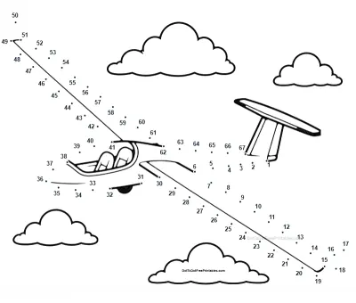 Glider, outlined by 67 printable numbered dots