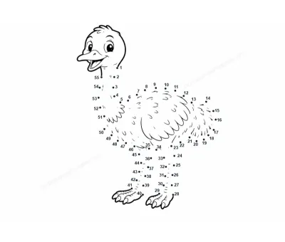 Ostrich free dot-to-dot printable