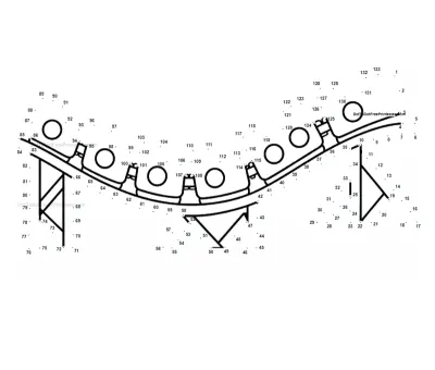 Roller Coaster Playground free dot-to-dot printable worksheet for Ages 8-12