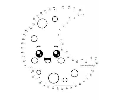 Crescent Moon free dot-to-dot printable worksheet