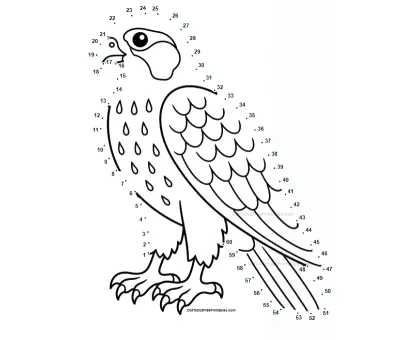 UAE Falcon free dot-to-dot printable worksheet for Ages 5-9