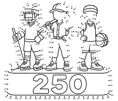Three young athletes celebrating on a winner's podium built from 124 dots